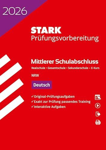 STARK Deutsch E-Kurs - Mittlerer Schulabschluss (MSA) 2026 NRW - Prüfungsvorbereitung (Abschlussprüfungen)