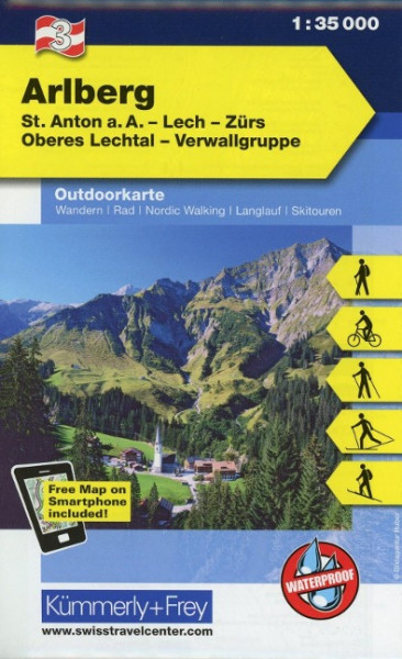 KuF Österreich Outdoorkarte 03 Arlberg 1 : 35 000
