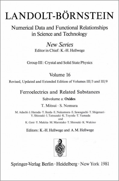 Oxides / Oxide (Condensed Matter)