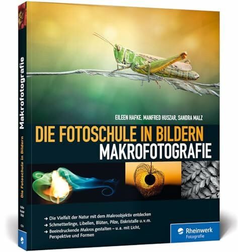 Die Fotoschule in Bildern. Makrofotografie: Die Vielfalt der Natur mit dem Makroobjektiv entdecken. Schmetterlinge, Libellen, Blüten, Pilze, ... - u.a. mit Licht, Perspektive und Formen