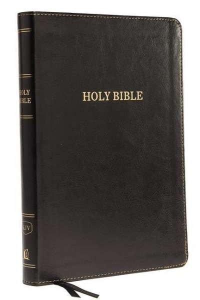 KJV, Thinline Bible, Large Print, Imitation Leather, Black, Indexed, Red Letter Edition