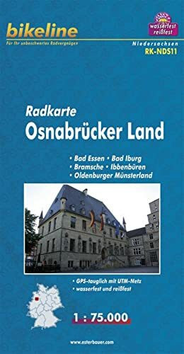Bikeline Radkarte Osnabrücker Land 1 : 75 000, wasserfest und reißfest, GPS-tauglich mit UTM-Netz
