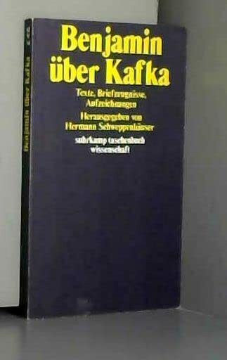 Benjamin über Kafka. Texte, Briefzeugnisse, Aufzeichnungen