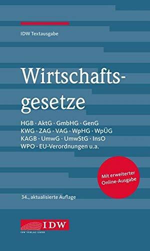 Wirtschaftsgesetze: IDW Textausgabe