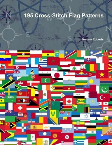195 Cross-Stitch Patterns of Country Flags