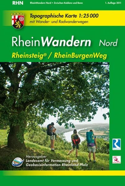 RheinWandern Nord (WR): Topographische Karte 1:25000 mit Wander- und Radwanderwegen mit dem Rheinsteig von Koblenz bis Bonn und dem RheinBurgenWeg von ... Rheinland-Pfalz 1:15000 /1:25000)