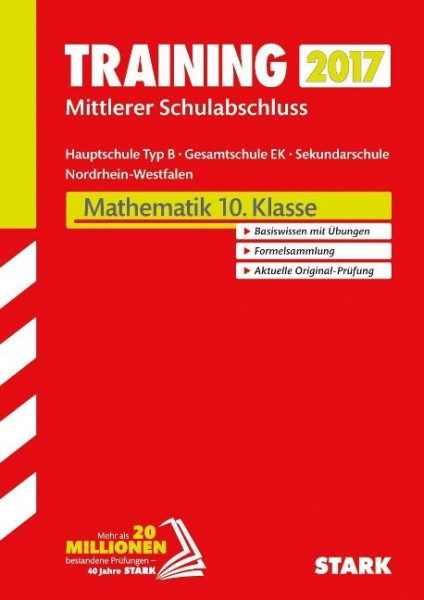 Training Zentrale Prüfung Hauptschule Typ B NRW 2017 - Mathematik