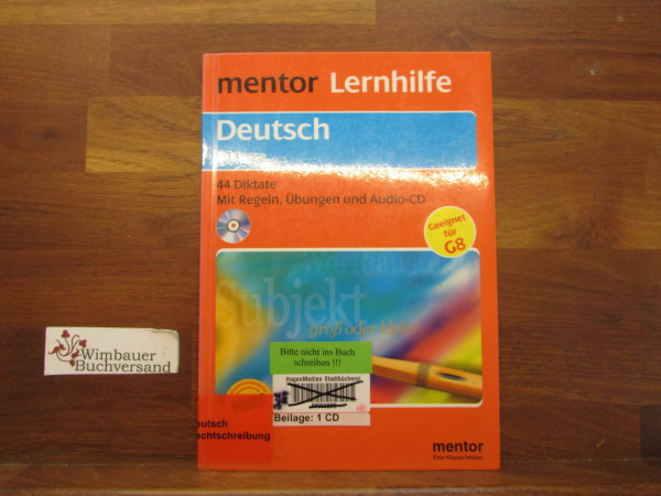 mentor Lernhilfe: Deutsch 5. Klasse - Buch mit Audio-CD: 44 Diktate - Mit Regeln, Übungen und Audio-CD