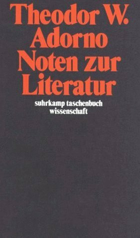 Noten zur Literatur (I–IV) (suhrkamp taschenbuch wissenschaft)
