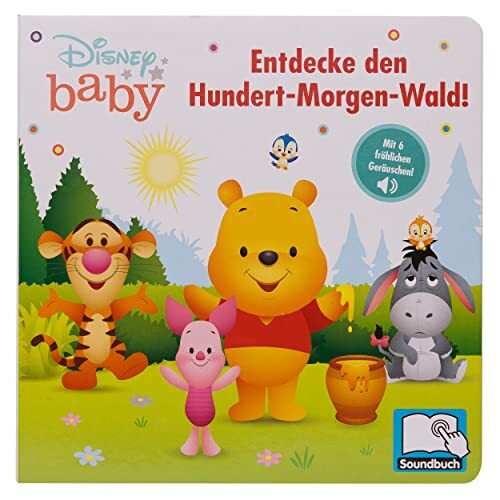 Disney Baby - Entdecke den Hundert-Morgen-Wald! - Pappbilderbuch mit 6 integrierten Sounds - Soundbuch für Kinder ab 18 Monaten