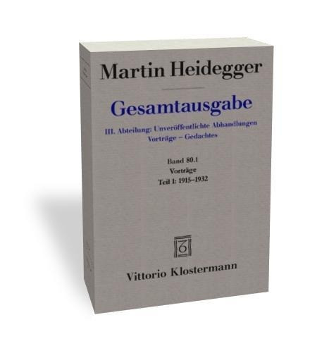 Gesamtausgabe. 4 Abteilungen / Vorträge 01