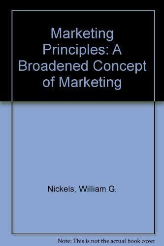 Marketing Principles: A Broadened Concept of Marketing