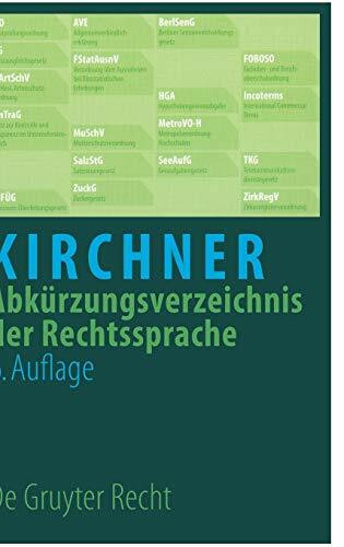 Kirchner. Abkürzungsverzeichnis der Rechtssprache