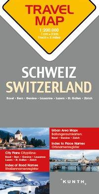 Reisekarte Schweiz 1:200.000