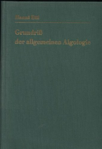 Grundriß der allgemeinen Algologie