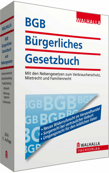 BGB - Bürgerliches Gesetzbuch Ausgabe 2014: Mit den Nebengesetzen zum Verbraucherschutz, Mietrecht und Familienrecht