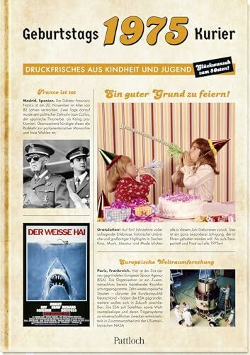 1975 - Geburtstagskurier: Druckfrisches aus Kindheit und Jugend | Zum 50. Geburtstag (Geburtstags-Zeitung)