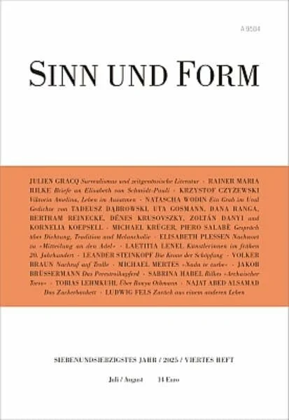 Sinn und Form 4/2025: Beiträge zur Literatur