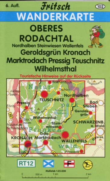 Rodachtal - Steinwiesen. Wallenfels 1 : 35 000. Fritsch Wanderkarte