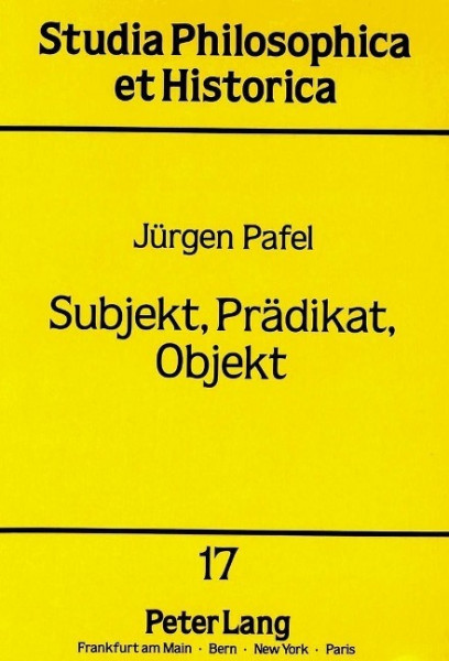 Subjekt, Prädikat, Objekt