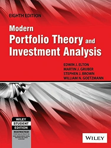 Modern Portfolio Theory And Investment Analysis, 8Th Ed