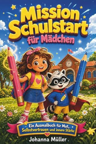 Mission Schulstart für Mädchen: Ein Ausmalbuch für Mut, Selbstvertrauen und innere Stärke – perfektes Geschenk zur Einschulung
