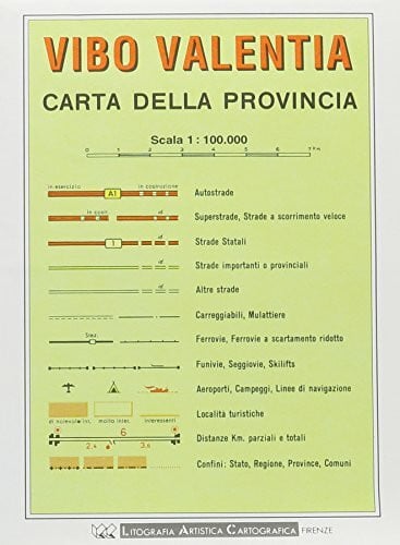 Vibo Valentia Provincial Road Map (1:100, 000) (Carte stradali)
