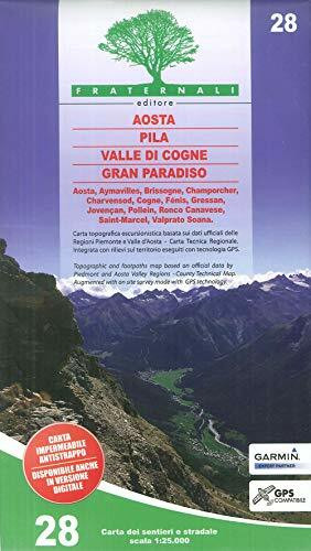 Aosta - Pila - Valle di Cogne - Gran Paradiso: 1:25000 (wandelkaart, Band 28)