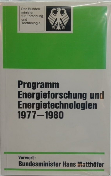Programm Energieforschung und Energietechnologien 1977 - 1980