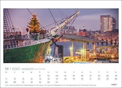 Hamburg Panorama Postkartenkalender 2023