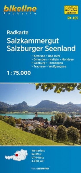 Bikeline Radkarte Österreich Salzkammergut/Salzb.Seen 1 : 75. 000 (RK-A05)