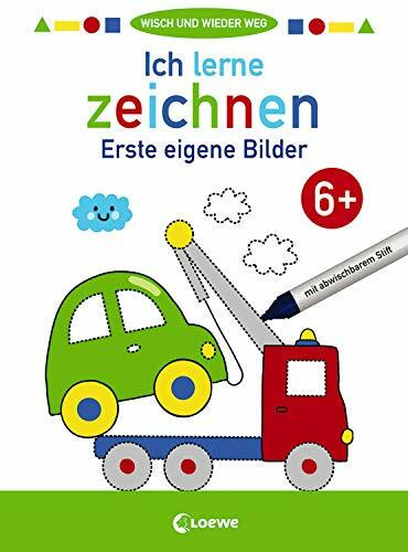 Wisch und wieder weg - Ich lerne zeichnen 6+: Erste eigene Bilder - Malbuch für Kinder ab 6 Jahre