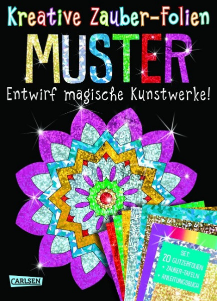 Kreative Zauber-Folien: Muster: Set mit 10 Zaubertafeln, 20 Folien und Anleitungsbuch