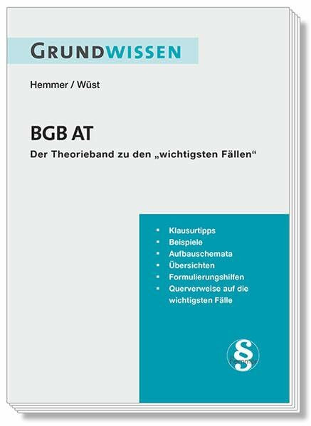 Grundwissen BGB AT: Der Theorieband zu den "wichtigsten Fällen"