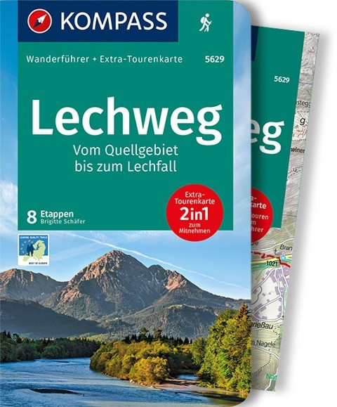 KOMPASS Wanderführer 5629 Lechweg, Vom Quellgebiet bis zum Lechfall