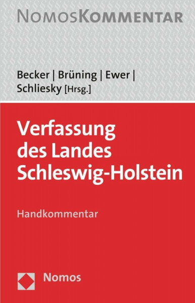 Verfassung des Landes Schleswig-Holstein: Handkommentar