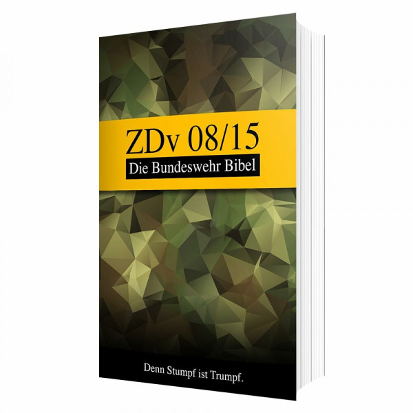 Feldschmiede ® ZDv 08/15 | Die Bundeswehr Bibel Buch | Geschenk für Soldaten