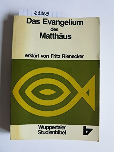 Wuppertaler Studienbibel, NT, Sonderausgabe, Bd.1, Das Evangelium des Matthäus