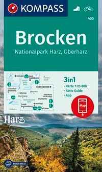 KOMPASS Wanderkarte 455 Brocken, Nationalpark Harz, Oberharz 1:25.000