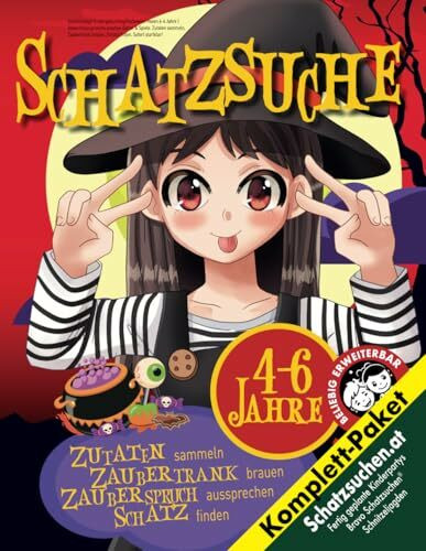 Schnitzeljagd Kindergeburtstag/Halloween Hexen 4-6 Jahre: Abwechslungsreiche kreative Rätsel & Spiele. Zutaten sammeln, Zaubertrank brauen, Schatz finden. Sofort startklar! (Bravo Schatzsuche)