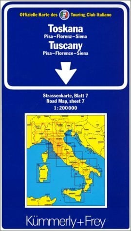 Kümmerly & Frey Karten, Toskana: Strassenkarte 1:200000 Pisa - Florenz - Siena Blatt 7 (Kümmerly+Frey Strassenkarten)