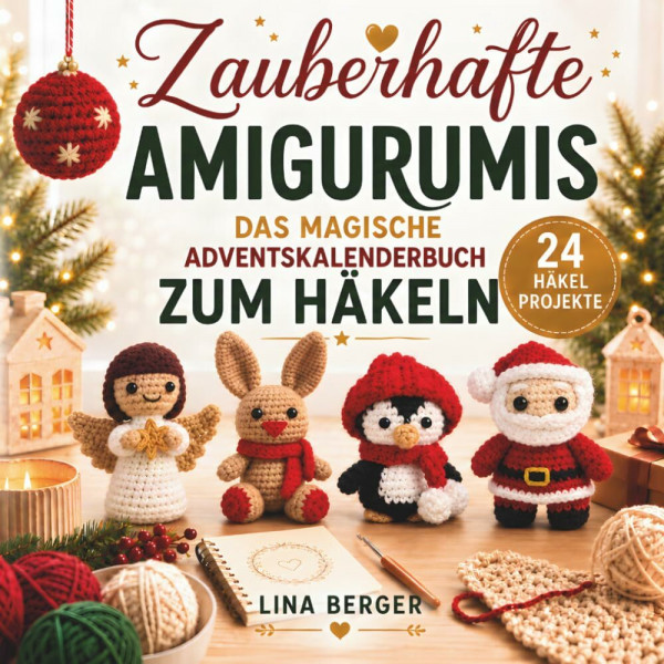 Zauberhafte Amigurumis – Das magische Adventskalender Buch zum Häkeln: Süße Weihnachtsfiguren, kreative Häkelideen und liebevolle Wintermomente für eine unvergessliche Adventszeit voller Magie!
