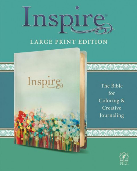 Inspire Bible Large Print NLT (Leatherlike, Multicolor): The Bible for Coloring & Creative Journaling