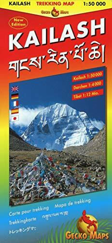 Kailash Trekking and Panoramic Map: Trekking Map Kailash 1:50000, Darchen 1:4000, Tibet 1:12 Mill. Bilingual Map: Tibetisch-Römisch. Legende: Engl., Dt., Ital., Franz., Tibet., Japan