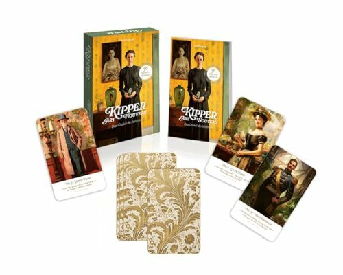 SOULTAROT Kipperkarten „Art Nouveau“ Kartendeck – 36 Kipper Karten im Tarot-Format mit eleganten, zeitlosen Motiven, inkl. 48-seitigem Booklet, Wahrsagekarten und Orakelkarten