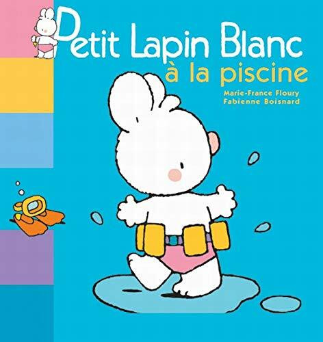 Petit Lapin Blanc à la piscine