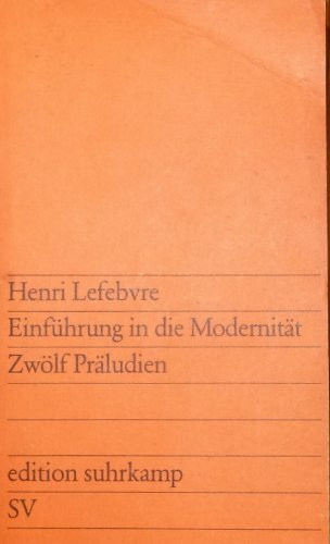 Einführung in die Modernität (edition suhrkamp)