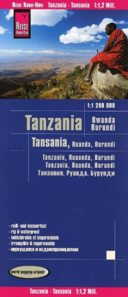 Reise Know-How Landkarte Tansania, Ruanda, Burundi (1:1.200.000)