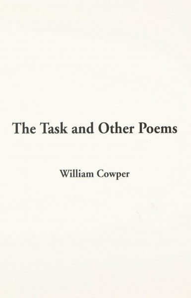 The Task and Other Poems