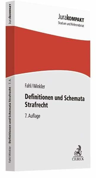 Definitionen und Schemata Strafrecht (Jura kompakt)